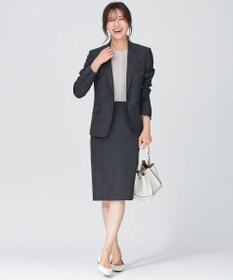 23区 L 【洗える】ヴィンテージ プリント ピンタック ブラウス