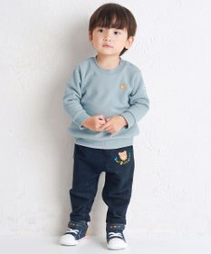 MIKI HOUSE HOT BISCUITS 【80-120cm】 パステルロゴ ストレッチパンツ