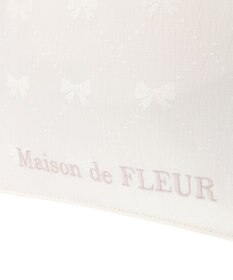 Maison de FLEUR リボン柄ジャカードスクエアトートSバッグ
