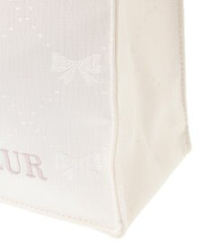 Maison de FLEUR リボン柄ジャカードスクエアトートSバッグ