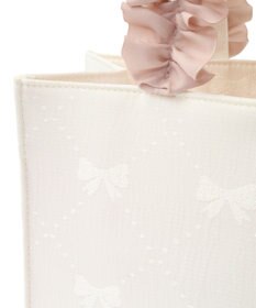 Maison de FLEUR リボン柄ジャカードスクエアトートSバッグ