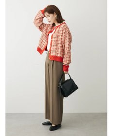 Green Parks ・ｆｕｒｒｙ　ｒａｔｅ　ツィードラメニットカーディガン