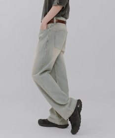 WEGO 【ウエスト調整可】ストレートデニムパンツ