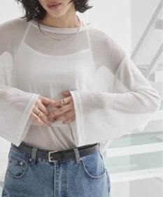 WEGO 【ANGIE VINTAGE】ワイドスリーブラメシアートップス