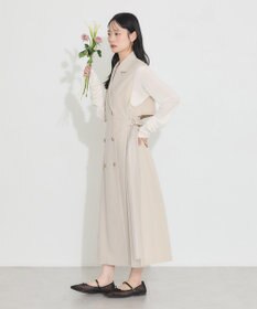 earth music&ecology サイドプリーツジレンチ