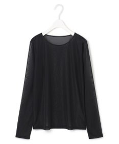 ICB L 【洗える】 マットトリコットチュール シアーカットソー