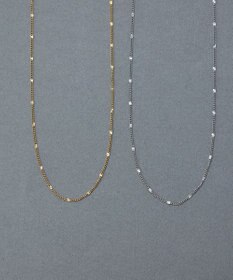 Phoebe 〈金属アレルギー対応〉ポイントチェーンステーションネックレス/シルバー
