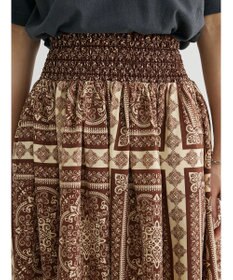 Green Parks ■ＥＳＣＡＲ　スカーフパネルｐｔギャザースカート