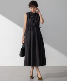 23区 【洗える/撥水加工】ナイロンコットンタフタ ウエストシャーリング ワンピース