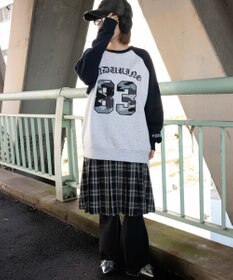 WEGO 【裏起毛】迷彩ワッペンラグランスウェット