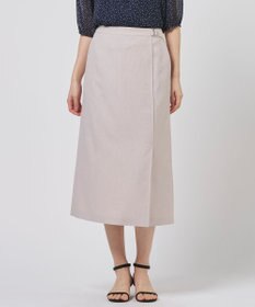 J.PRESS LADIES リネンバイオシャンブレー Aライン スカート