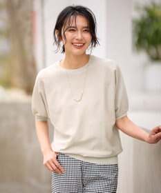 ANY 【洗濯機可/UVケア】ラメニットドルマンプルオーバー