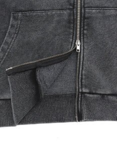 WEGO ロゴヴィンテージウォッシュジップパーカー