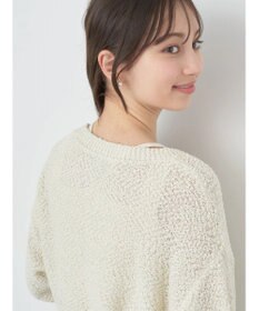 earth music&ecology ポコポコヤーンショートカーディガン