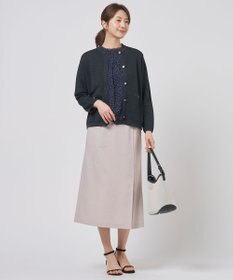 J.PRESS LADIES リネンバイオシャンブレー Aライン スカート