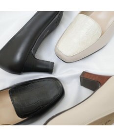 Pointer 日本製 クロコ型押しパンプス