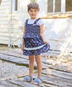 ANY KIDS フラワー×リボン スカパン