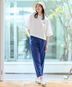 ANY 【ウエストゴム】イージーケアライトストレッチテーパードパンツ