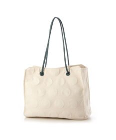 Y'SACCS ヒートエンボス ポルカドットキャンバストートSサイズ