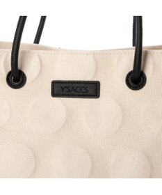 Y'SACCS ヒートエンボス ポルカドットキャンバストートSサイズ