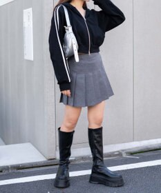 WEGO 【あったか】裏起毛Wジップショートパーカー