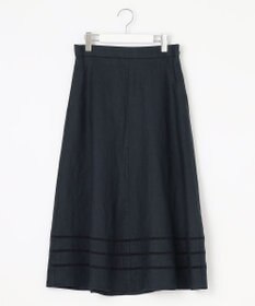 自由区 【XSサイズ～/洗える/セット可】エンブロイダリーリネン フレアスカート