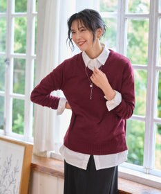 WEGO 【WEB限定/2025年秋冬新作/洗濯OK/毛玉レス/MLXLサイズ展開/オフィス/カジュアル】ベーシックニットセーター