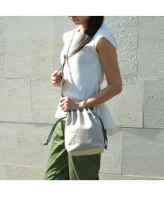 UNBILLION perche パラフィン防水キャンバスドロストショルダーバッグ