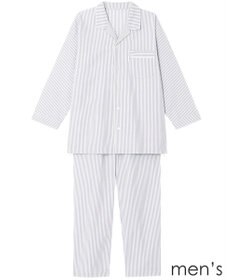 ワコール／睡眠科学 メンズ パジャマ 長袖 長ズボン 綿100%(本体) サッカー素材 YGX345 睡眠科学／ワコール