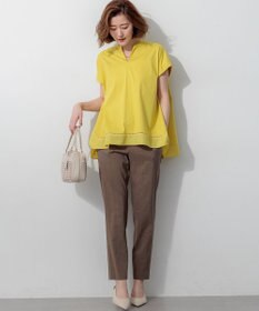 23区 L 【CanCam掲載】リネンレーヨンストレッチ テーパード パンツ