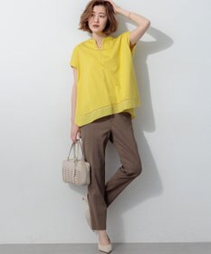 23区 L 【CanCam掲載】リネンレーヨンストレッチ テーパード パンツ