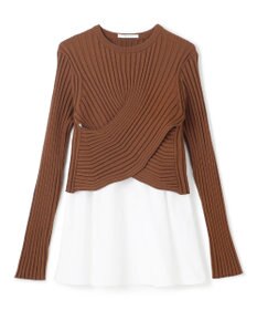 BEIGE， 【WEB限定】AMBRE / キャミ付きクロップドニット