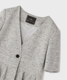 GRACE CONTINENTAL ペプラムツイードジャケット