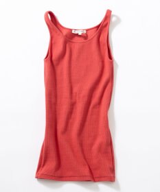 23区 L 【Oggi6月号掲載/新色追加】オーガニック コットンリブ タンクトップ ライトオレンジ系