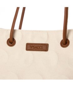 Y'SACCS ヒートエンボス ポルカドットキャンバストートSサイズ