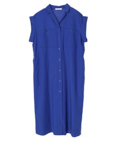 Green Parks 綿麻混開襟ワンピース