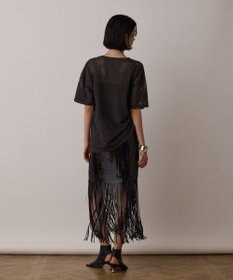 GRACE CONTINENTAL スパンコールフリンジスカート