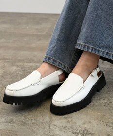 APOM プラットフォームスリングバックモカシン40