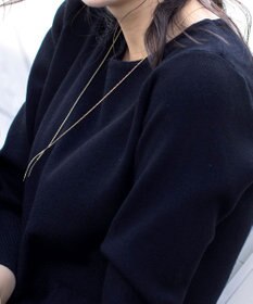 Tiaclasse L 【洗える】大人華やぐ2段ティアードニットチュニック