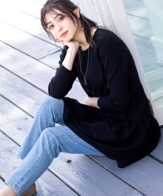 Tiaclasse L 【洗える】大人華やぐ2段ティアードニットチュニック