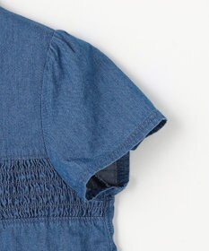 組曲 KIDS 【150-160㎝】 フラワーボタンデニムワンピース