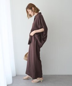YECCA VECCA 【セットアップ対応】ストライプ柄ワイドパンツ