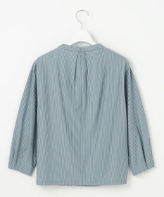 J.PRESS LADIES ストライプジャージー モックネック カットソー