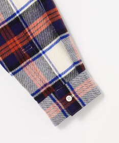 J.PRESS LADIES L コットン起毛タータンチェック ショート丈 シャツ ブラウス