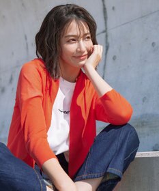 Tiaclasse L 【小倉優子さん着用・UVケア・接触冷感】ショートトッパーカーディガン