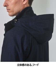 GOTAIRIKU 25年新作/3シーズン対応【仕事で着用可】メランジカルゼ フーデッドブルゾン_無地