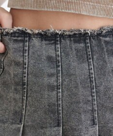 WEGO ヴィンテージウォッシュデニムプリーツスカパン