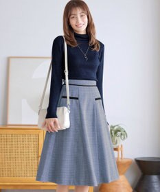 Tiaclasse ウール混ラメタートルネックニット