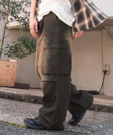 WEGO 【ユニセックス着用ITEM】デニムイージーカーゴパンツ