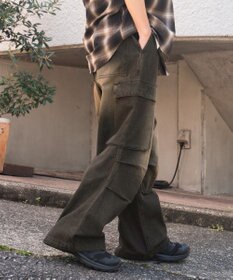 WEGO 【ユニセックス着用ITEM】デニムイージーカーゴパンツ